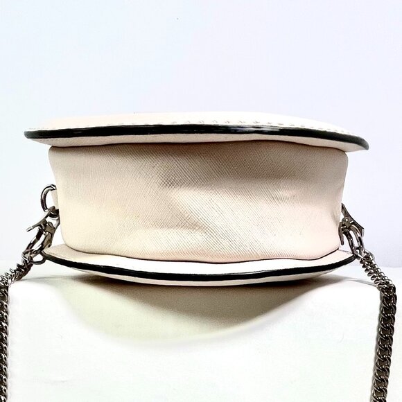 Zara Small Round Beige Handbag Metallic Handle, Chain Strap, Sculptural Mini bag - Picture 9 of 16